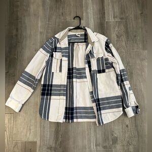 The North Face Plaid Shirt in Navy and White